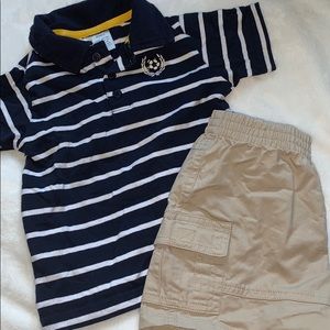 Miniwear Polo Shirt and Shorts Outfit